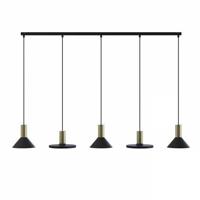 Nowodvorski Hanglamp Hermanos 5 lichts L 132 cm zwart - goud - thumbnail