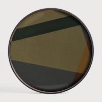 Ethnicraft Rond Dienblad 'Composed Angles' 48cm, kleur Slate