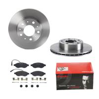 Remmenset, remschijf BREMBO, Remschijftype: Binnen geventileerd, Inbouwplaats: Vooras, u.a. für Fiat, Peugeot, Citroën