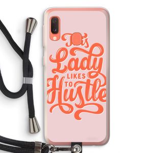 Hustle Lady: Samsung Galaxy A20e Transparant Hoesje met koord