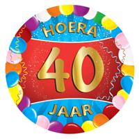 Bierviltjes 40 jaar - 50x stuks - multicolor - verjaardag/feest - feestartikelen
