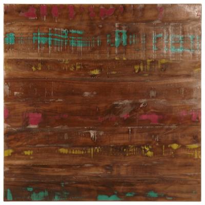 Tafelblad vierkant 70x70x3,8 cm massief gerecycled hout