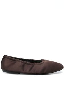 AERA ballerines Carla en satin - Marron