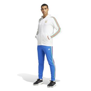 adidas Italië DNA Trainingspak Full-Zip Hooded 2024-2026 Wit Blauw Goud