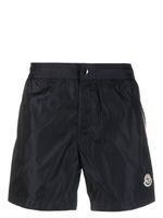 Moncler short de bain à patch logo - Bleu - thumbnail