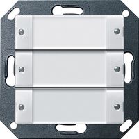 Gira Deurcommunicatie AUDIO, Systeem 55/E22 drukknop 3-voudig, kunststof, zuiver - thumbnail