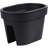 Balkon plantenpot/bloempot - antraciet - 40 x 27 x 25 cm - 12 liter - kunststof