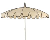 Strandparasol stokparasol volant creme/blauw Decoris - Decoris