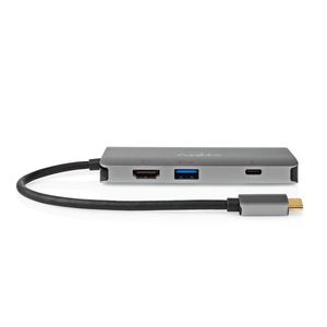 Nedis CCBW64240AT02 notebook dock & poortreplicator USB 3.2 Gen 1 (3.1 Gen 1) Type-C Antraciet