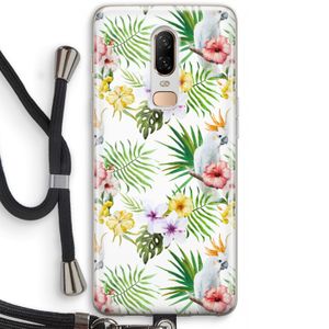 Gele kuif: OnePlus 6 Transparant Hoesje met koord