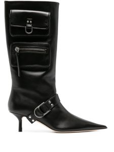 Blumarine bottines Biker 55 mm en cuir - Noir