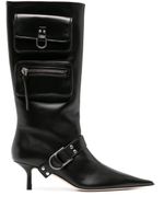 Blumarine bottines Biker 55 mm en cuir - Noir