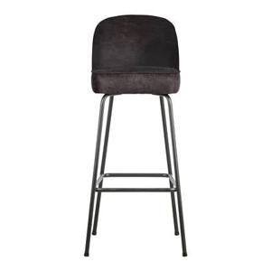 BePureHome Vogue Barkruk H 103 cm - Ecoleer - Zwart