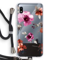 Geschilderde bloemen: Samsung Galaxy A10 Transparant Hoesje met koord