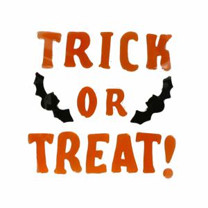 Halloween gel raamstickers - trick or treat - herbruikbaar - 19 cm