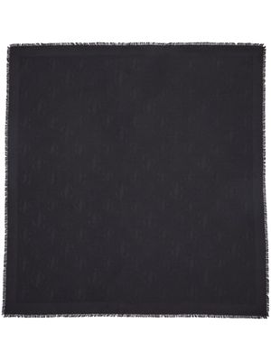 Jimmy Choo foulard en soie mélangée Emani à motif monogrammé - Noir