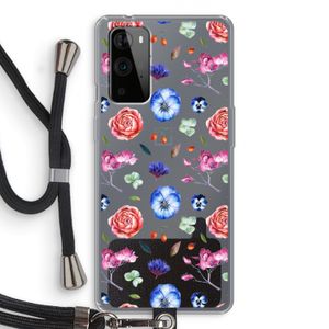 Bloemetjes: OnePlus 9 Pro Transparant Hoesje met koord