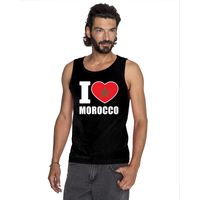 I love Marokko supporter mouwloos shirt zwart heren 2XL  -