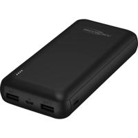 Ansmann 1700-0133 Powerbank 20000 mAh Smart IC LiPo Micro-USB, USB-C, USB Zwart Statusweergave