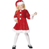 Kerstjurkje - rood - met kerstmuts - meisjes - kerstvrouw - kerstman - jurkje