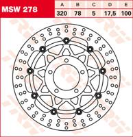 TRW Remschijf, remschijven voor de moto, MSW278