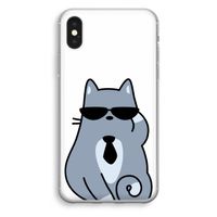 Cool cat: iPhone X Transparant Hoesje