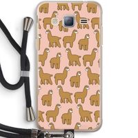 Alpacas: Samsung Galaxy J3 (2016) Transparant Hoesje met koord