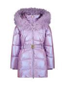 Le Chic Meisjes winterjas met capuchon en fur kraag - Bodette - Sweet plums - thumbnail