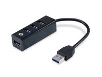 Conceptronic HUBBIES04B interface hub USB 3.2 Gen 1 (3.1 Gen 1) Type-A 5000 Mbit/s Zwart - thumbnail