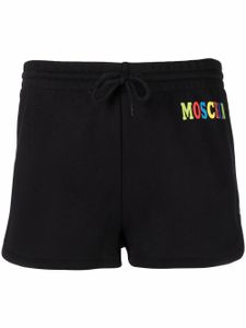 Moschino short de sport à logo imprimé - Noir