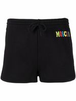 Moschino short de sport à logo imprimé - Noir - thumbnail