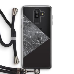 Combinatie marmer: Samsung Galaxy J8 (2018) Transparant Hoesje met koord