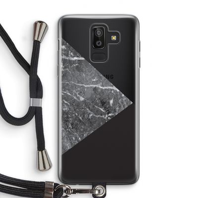Combinatie marmer: Samsung Galaxy J8 (2018) Transparant Hoesje met koord