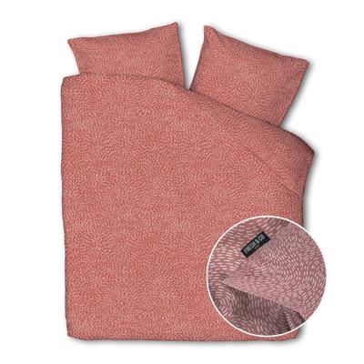 Dekbedovertrek Devotion - Eenpersoons (140x220 cm) - Rood Polyester-katoen - Dessin: Patroon - Fresh and Co - Dekbed-Discounter.nl