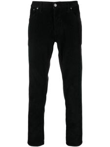 DONDUP pantalon en velours côtelé à coupe droite - Noir