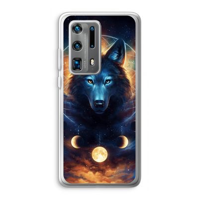 Wolf Dreamcatcher: Huawei P40 Pro Plus Transparant Hoesje