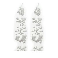 2x stuks sneeuwballen slinger 78 cm sneeuwversiering slingers