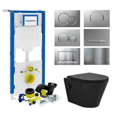 Geberit up320 Toiletset Bidesta | Rimless | Met Bidetkraan | Mat Zwart | Sigma Drukplaat