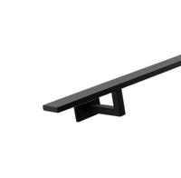 Rechthoekige trapleuning zwart 40x10 mm - per meter