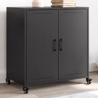Dressoir 68,5x39x72 cm staal zwart - thumbnail