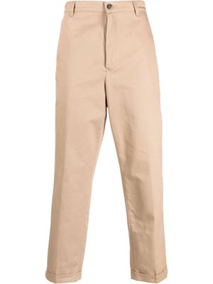 Kenzo pantalon droit à patch logo - Tons neutres