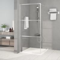 Inloopdouchewand 90x195 cm transparant ESG-glas zilverkleurig