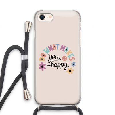 Happy days: iPhone 7 Transparant Hoesje met koord