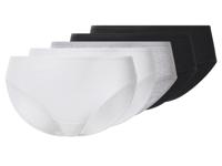 esmara Set van 5 dames hipsters (Zwart/grijs/wit, M (40/42))