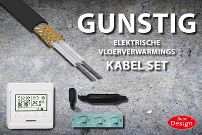 Best-Design "Gunstig" vloerverwarmings kabel set 39,3 mtr 780 Watt (7,8 m2)