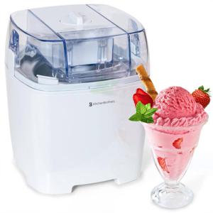 KitchenBrothers IJsmachine - IJsmaker - Sorbetijs - Roomijs - Yoghurtijs - 1,5L - Wit