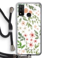 Botanical sweet flower heaven: Huawei P Smart (2020) Transparant Hoesje met koord