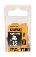 DeWalt Accessoires IMPACT Torsion 25mm Torx T15 - DT7380T-QZ - DT7380T-QZ - thumbnail