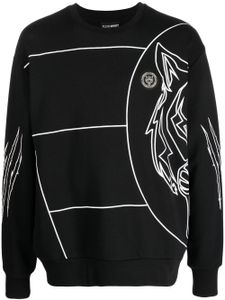 Plein Sport sweat à logo imprimé - Noir