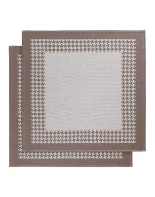 De Witte Lietaer De Witte Lietaer Pied De Poule Theedoek 66x66 champignon